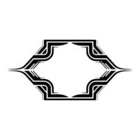 Geometric Tribal Ornament, Minimalist , Abstract Frame vector