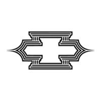 Art Deco Column Emblem, Elegant Geometric vector