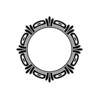 Tribal Circle Frame, Minimalist , Ancient Motif vector