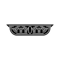 Art Deco Geometric Ornament, Streamlined Elegance, Linear vector