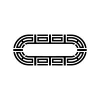 Geometric Loop, Minimalist , Modern Emblem vector