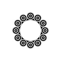 Circular Gear System, Minimalist , Industrial Aesthetic vector