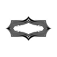 Geometric Tribal Frame, Minimalist , Elegant Outline vector