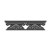 Classical Column Capital Border, Elegant Element vector