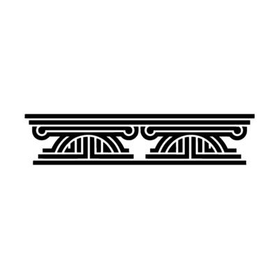 Classical Column Capital Border, Elegant Element