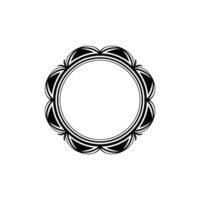 Intricate Ornamental Circle Frame, Vintage Style vector