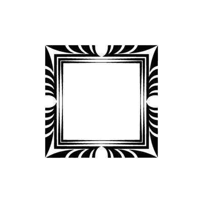 Elegant Black Frame, Art Deco Style, Minimalist