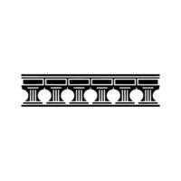 Geometric Temple Border, Minimalist, Architecture vector