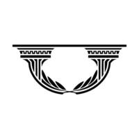 Stylized Classical U-Shape, Geometric Ornamentation vector