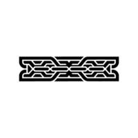Intricate Celtic Knot Border, Minimalist, Pattern vector