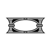 Art Deco Frame, Elegant Ornament, Vintage , Minimalist Border, Retro vector