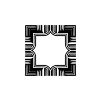 Geometric Deco Frame, Minimalist , Elegant Border, Whitespace vector