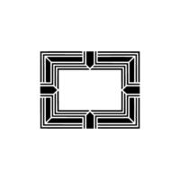 Geometric Deco Frame, Minimalist , Elegant Border, alternate version 42 vector