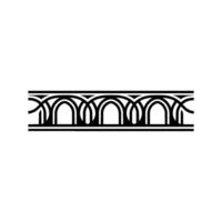Art Deco Archway Border, Geometric Ornamentation - Linear vector