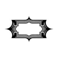 Geometric Deco Frame, Elegant Border, Minimalist, Art vector