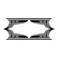 Geometric Deco Frame, Minimalist , Elegant Border, alternate version 43 vector