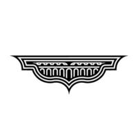 Art Deco Crest Geometric Ornamentation, Vintage Elegance, Retro vector