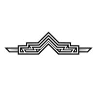 Geometric Ascent Stylized Peak Element vector