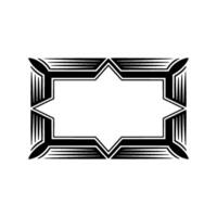 Geometric Deco Frame, Minimalist , Elegant Border, alternate version 44 vector