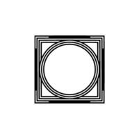 Geometric Circle Frame, Minimalist , Modern Emblem, Geometry vector