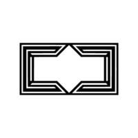 Geometric Deco Frame, Minimalist - Symmetry vector