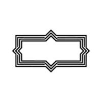 Geometric Deco Frame, Minimalist , Blank Space, Outline vector