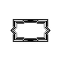 Geometric Deco Frame, Elegant Border, Minimalist, Template vector