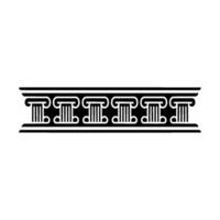 Geometric Classical Border, Minimalist, Columns vector