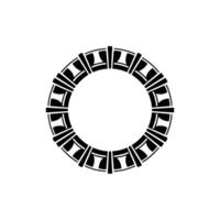 Geometric Circle Motif, Minimalist , Circular Pattern, Modern vector