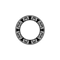 Geometric Tribal Circle, Minimalist , Ancient Motif, Pattern vector