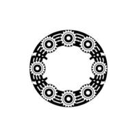 Circular Gear Motif, Industrial Abstraction, Minimalist vector