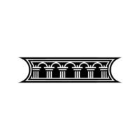 Art Deco Column Border, Geometric Elegance, Symmetry vector