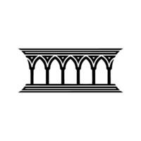 Gothic Archway, Minimalist , Architectural Emblem, Lineart vector