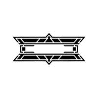 Geometric Deco Badge, Elegant Border, Vintage vector