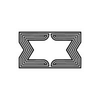 Geometric Sigma, Minimalist , Abstract Framework vector