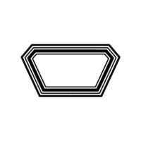 Geometric Hexagon Frame, Minimalist , Modern Abstract, Monochrome vector