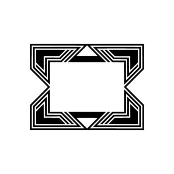 geométrico deco marco, minimalista , elegante frontera - angular vector