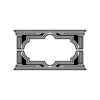 Art Deco Frame, Geometric Ornamentation, Minimalist - Linear vector