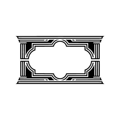 Art Deco Frame, Geometric Ornamentation, Minimalist - Linear