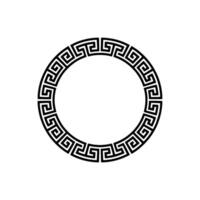 Intricate Greek Key Border, Minimalist - Circular vector
