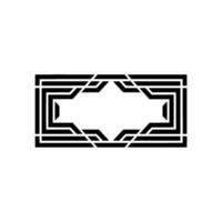 Geometric Deco Frame, Minimalist , Elegant Border, alternate version 47 vector