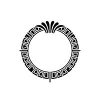 Art Deco Circular Ornament, Elegant Border vector