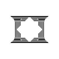 Geometric Pillars, Minimalist Symmetry, Abstract, Linear vector