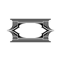 Geometric Deco Frame, Minimalist , Elegant Outline, Placeholder vector