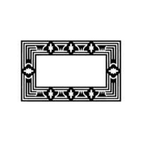 Geometric Deco Frame, Minimalist , Elegant Border, Floral vector