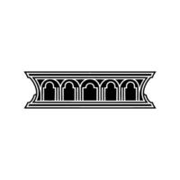 Geometric Archway, Minimalist , Circular Glow vector