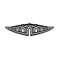 Geometric Archway, Minimalist , Architectural Motif, Pattern vector