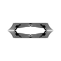 Geometric Deco Frame, Gradient Lines, Minimalist vector