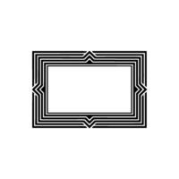 Geometric Deco Frame, Elegant Border, Minimalist, Composition vector