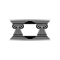 Minimalist Greek Columns, Geometric , Architectural vector